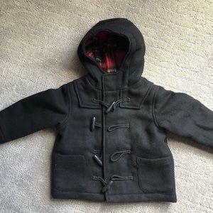 EUC Black Toggle Coat - Size 6-9 Months